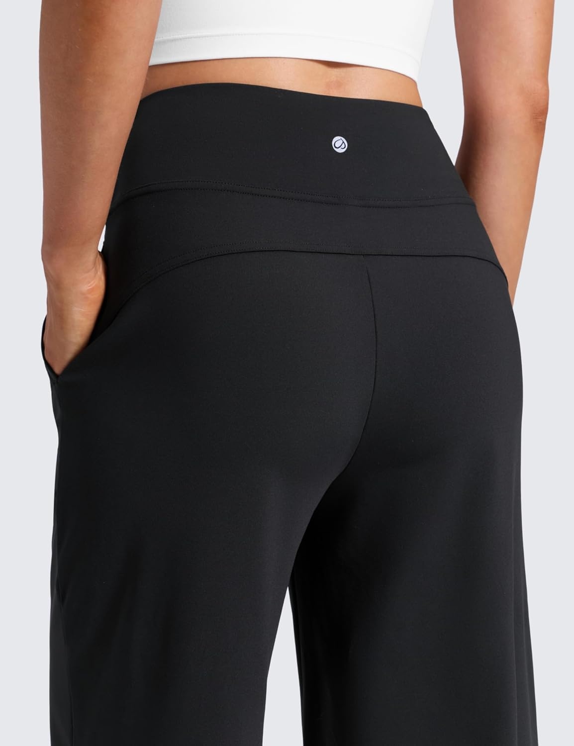 image:imageCRZ YOGA Wide Leg Yoga Pants Pockets 30 High Waisted Womens Sweatpants Lounge Dress Casual WorkBlack
