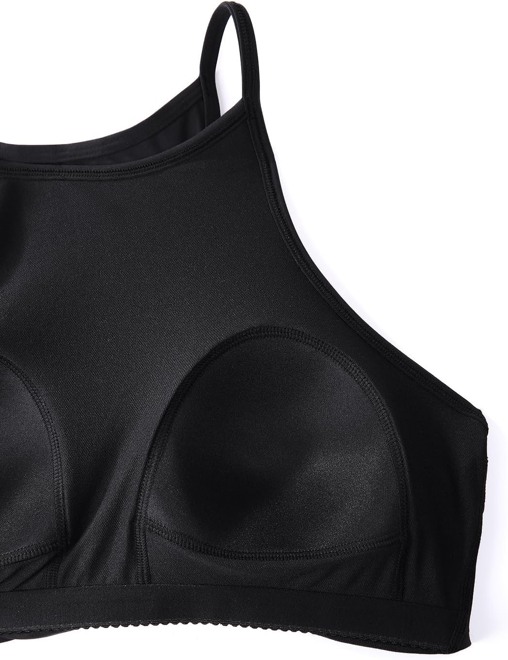image:imageCRZ YOGA Womens Bikini Tops High Neck Swimsuit Racerback Padded Bathing Suit Sexy SwimwearBlack