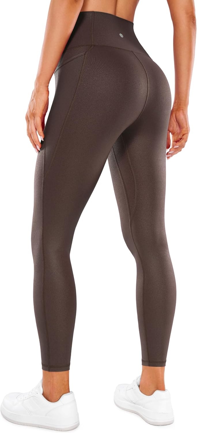image:imageCRZ YOGA Womens Butterluxe Matte Faux Leather Leggings 25 High Waisted Buttery Soft Lounge Pockets Leggings