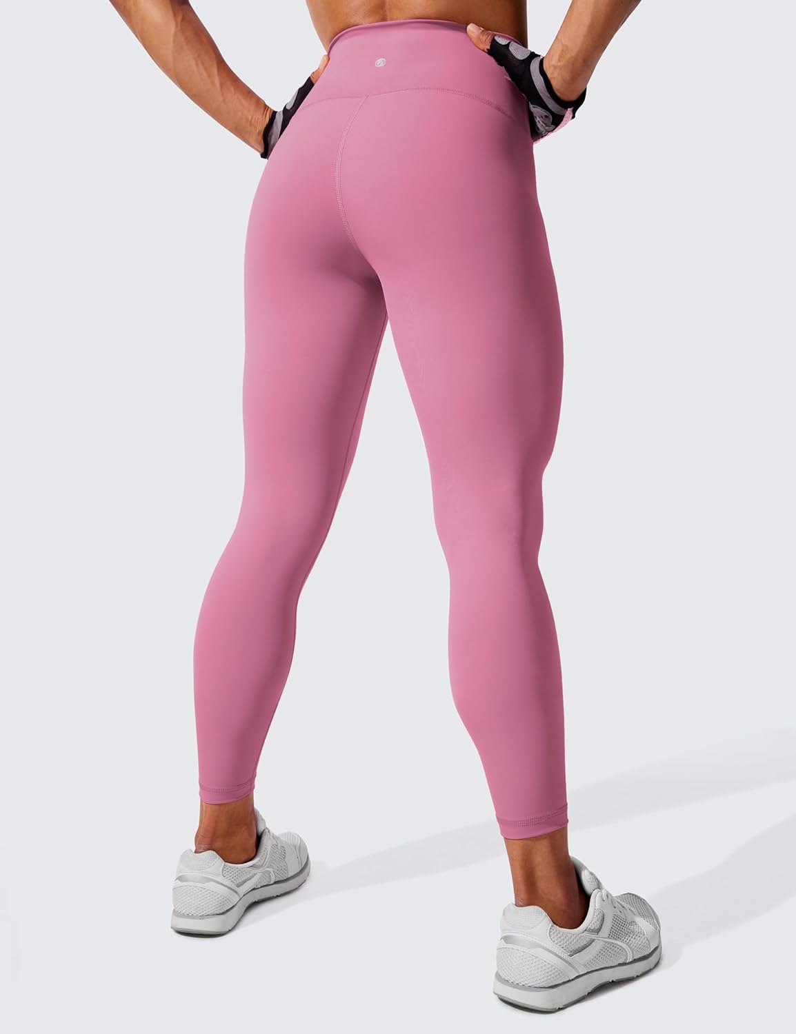 image:imageCRZ YOGA Womens Hugged Feeling Compression Leggings 25 Inches Thick High Waisted Tummy Control Workout Pants TightsVelvet Dust