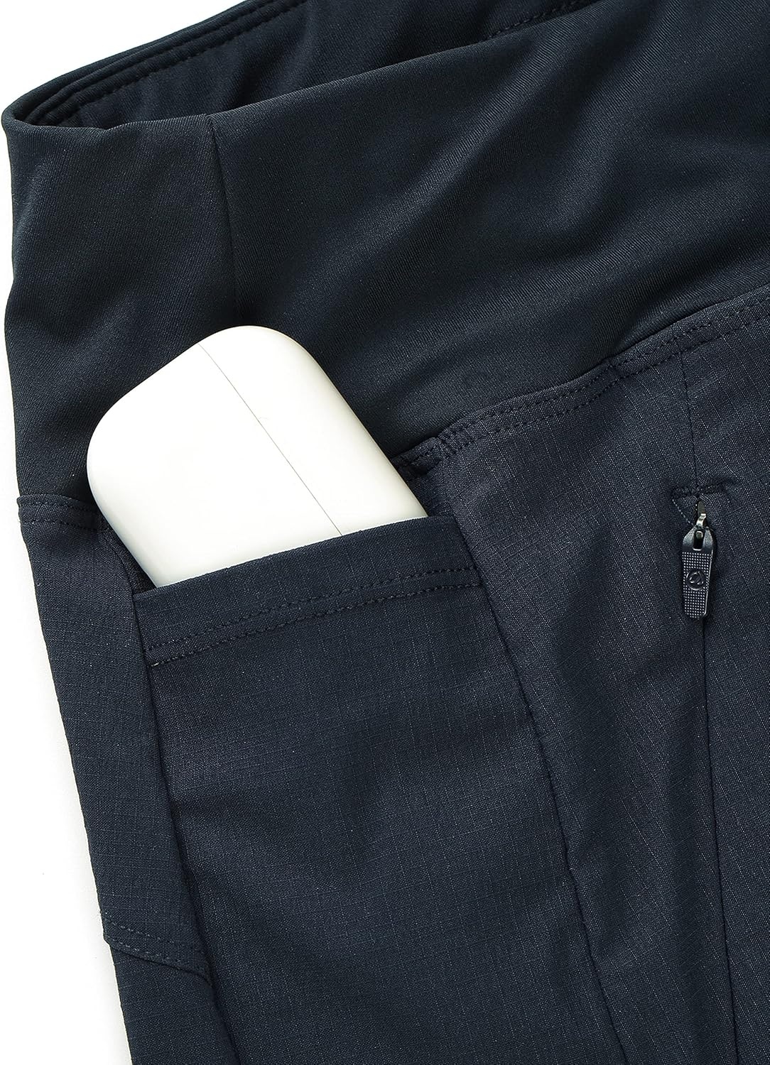 image:imageCRZ YOGA Womens Lightweight Mid Rise Hiking Shorts 4 Stretch for Athletic Summer Travel Outdoor Golf with Zip PocketsTrue Navy