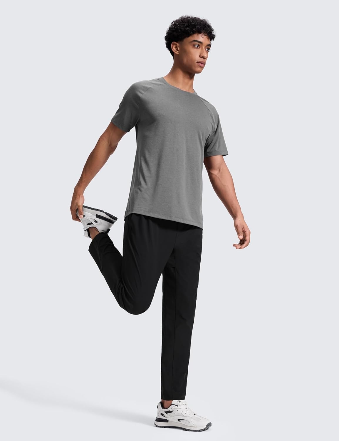 image:imageCRZ YOGA Workout Motion Pants for Men 30 Quick Dry SweatWicking Athletic Casual Daily Joggers Trouser with PocketsBlack