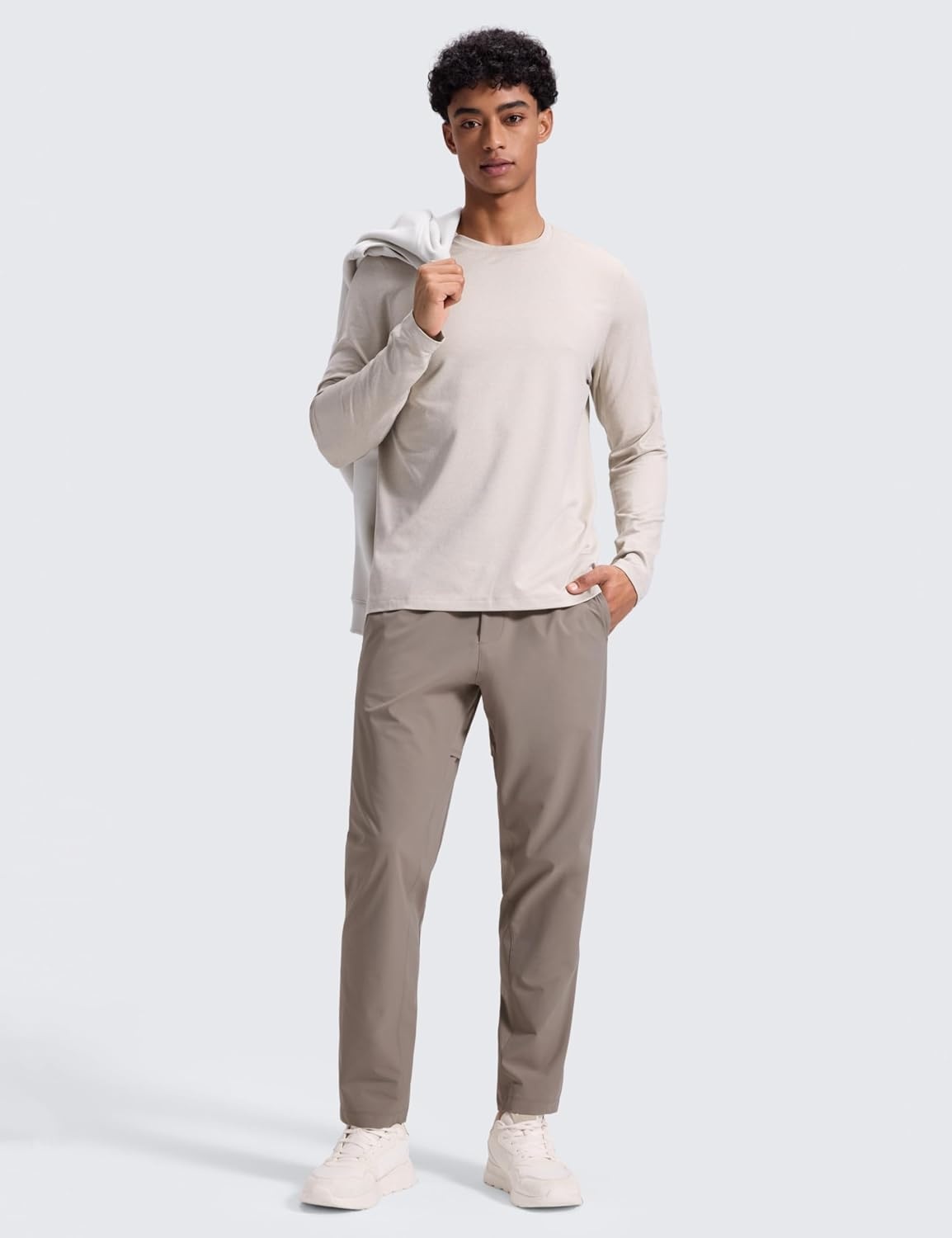 image:imageCRZ YOGA Workout Motion Pants for Men 30 Quick Dry SweatWicking Athletic Casual Daily Joggers Trouser with PocketsCliff Ash