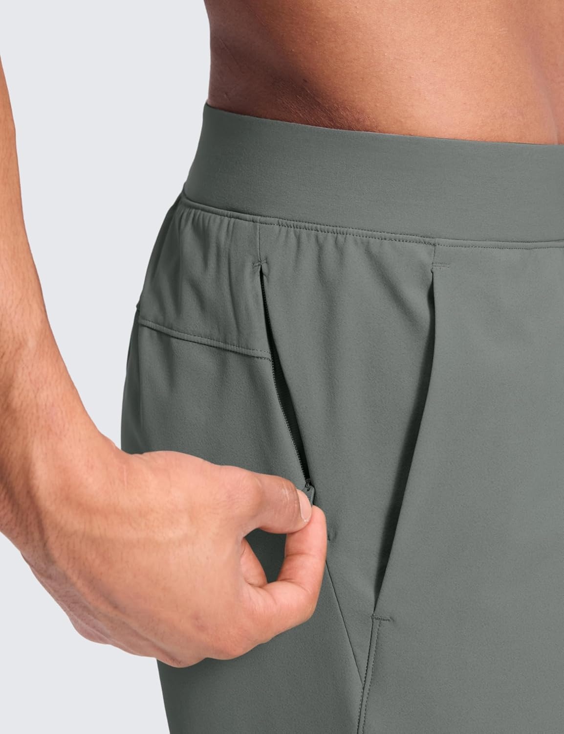 image:imageCRZ YOGA Workout Motion Pants for Men 30 Quick Dry SweatWicking Athletic Casual Daily Joggers Trouser with PocketsGrey Sage
