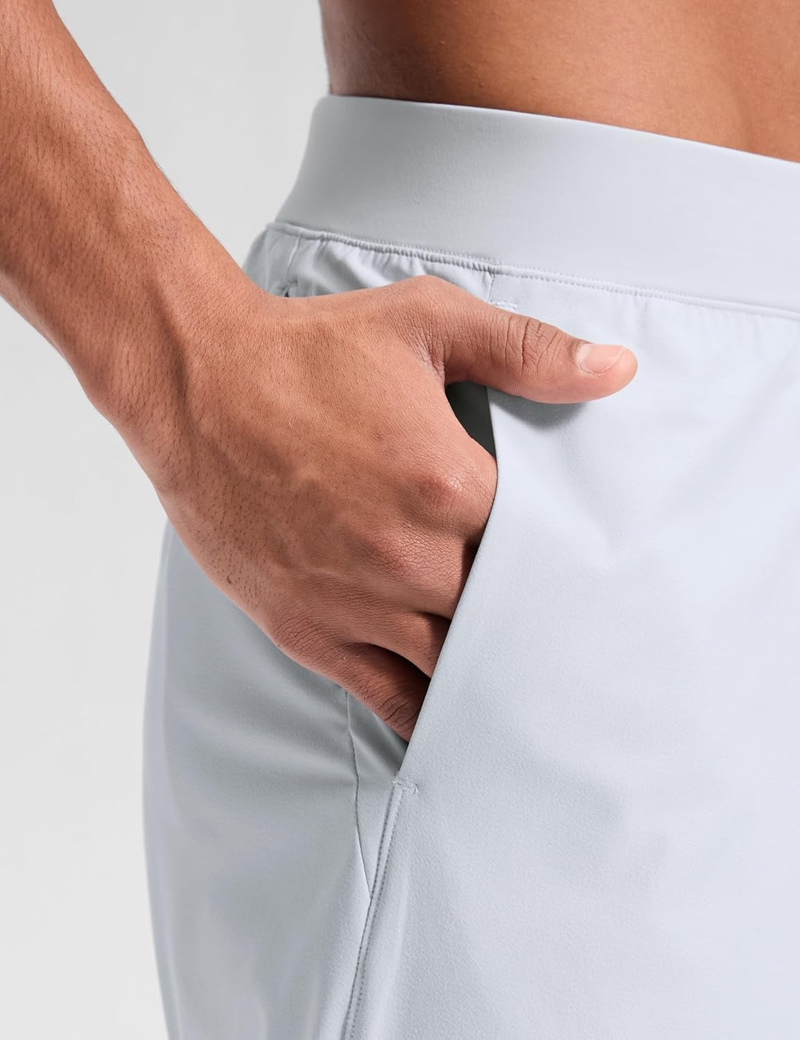 image:imageCRZ YOGA Workout Motion Pants for Men 30 Quick Dry SweatWicking Athletic Casual Daily Joggers Trouser with PocketsPlatinum Grey