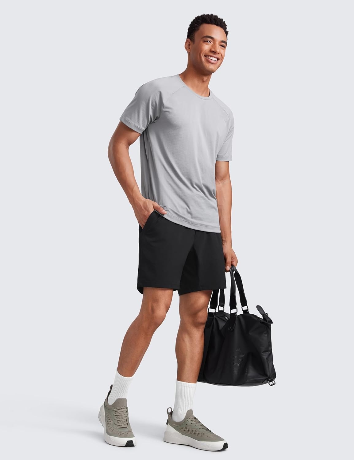 image:imageLightweight Water Resistant Shorts 7 with Zip PocketsBlack