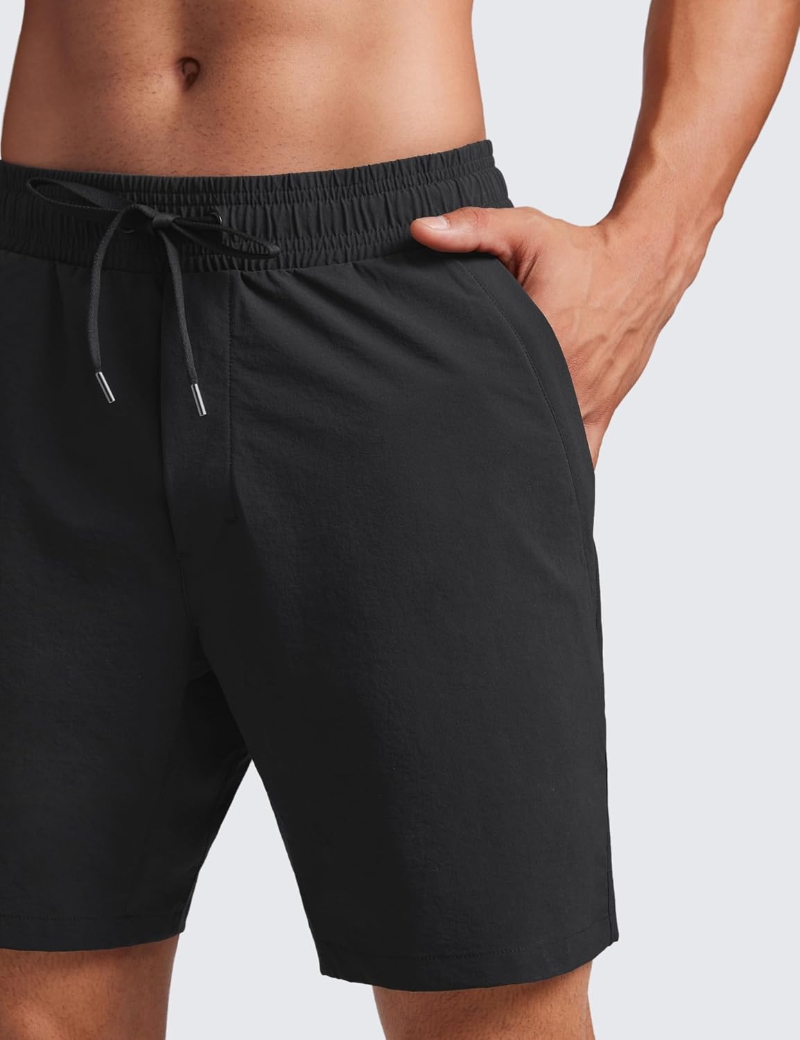 image:imageLightweight Water Resistant Shorts 7 with Zip PocketsBlack