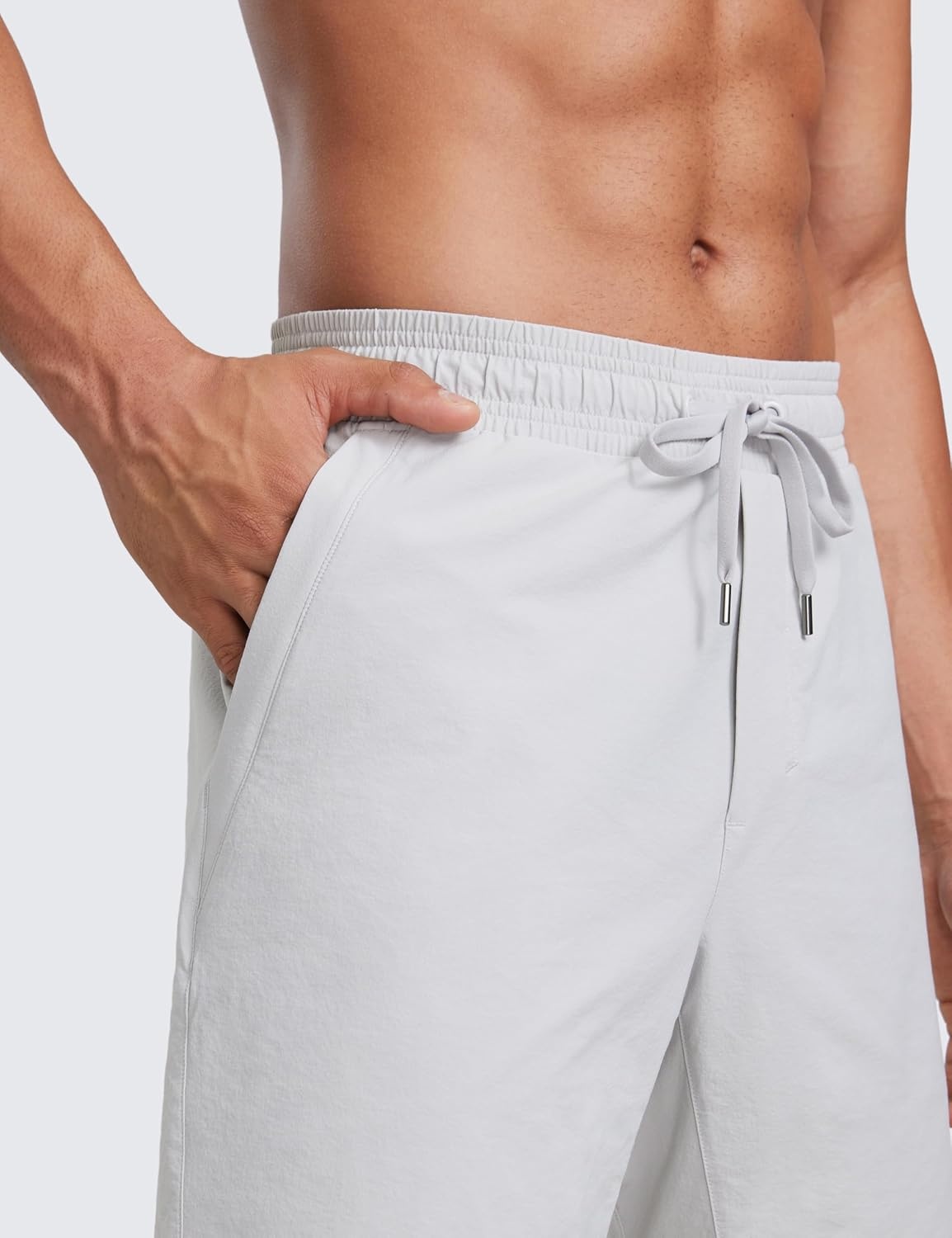 image:imageLightweight Water Resistant Shorts 7 with Zip PocketsPlatinum Grey