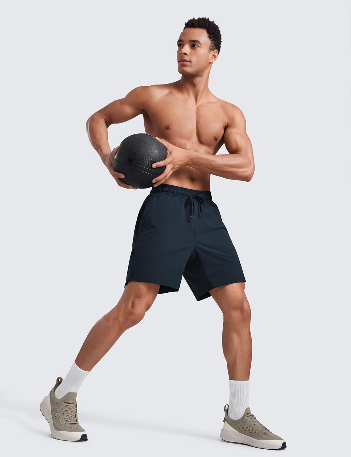 image:imageLightweight Water Resistant Shorts 7 with Zip PocketsTrue Navy