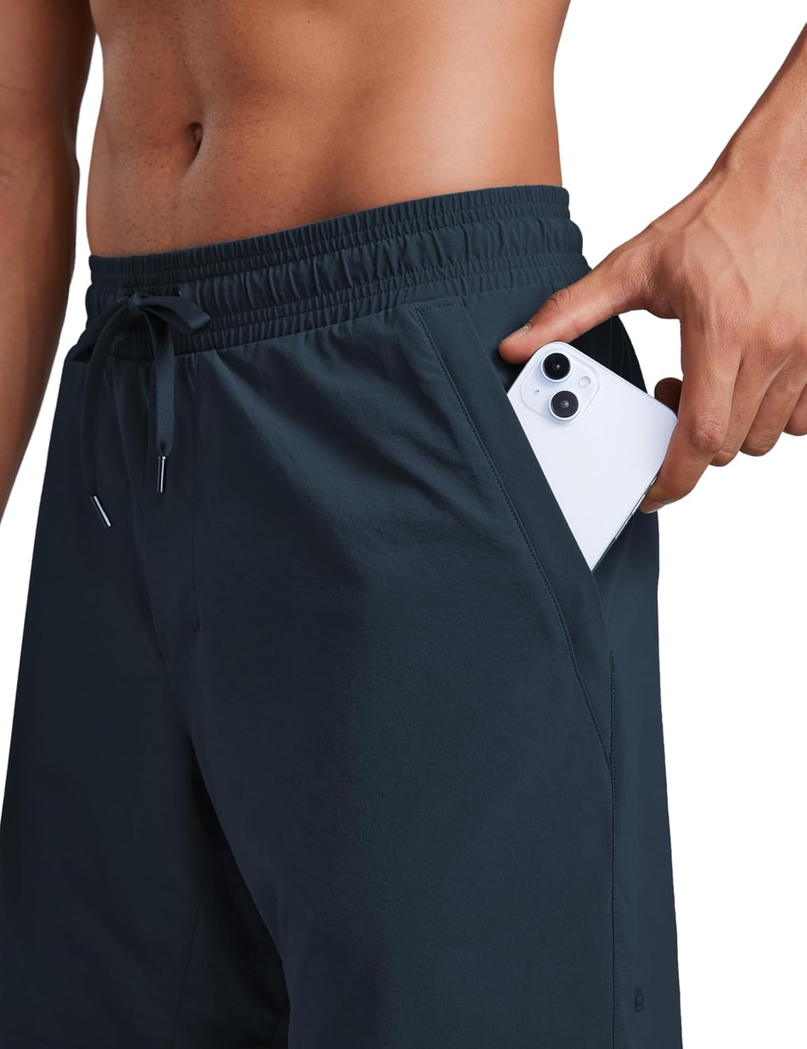 image:imageLightweight Water Resistant Shorts 7 with Zip PocketsTrue Navy