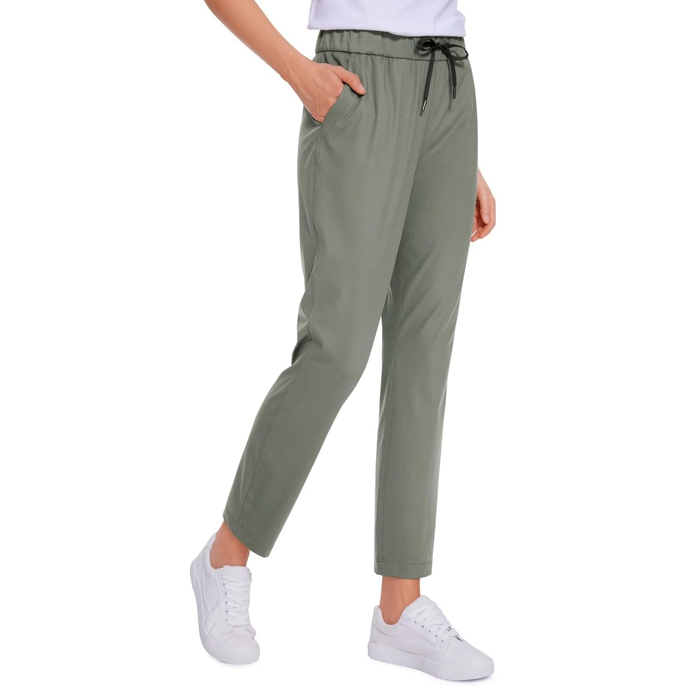 image:imageCRZ YOGA 4Way Stretch Ankle Golf Pants for Women 27 Casual Dress Work 78 Sweatpants with PocketsGrey Sage
