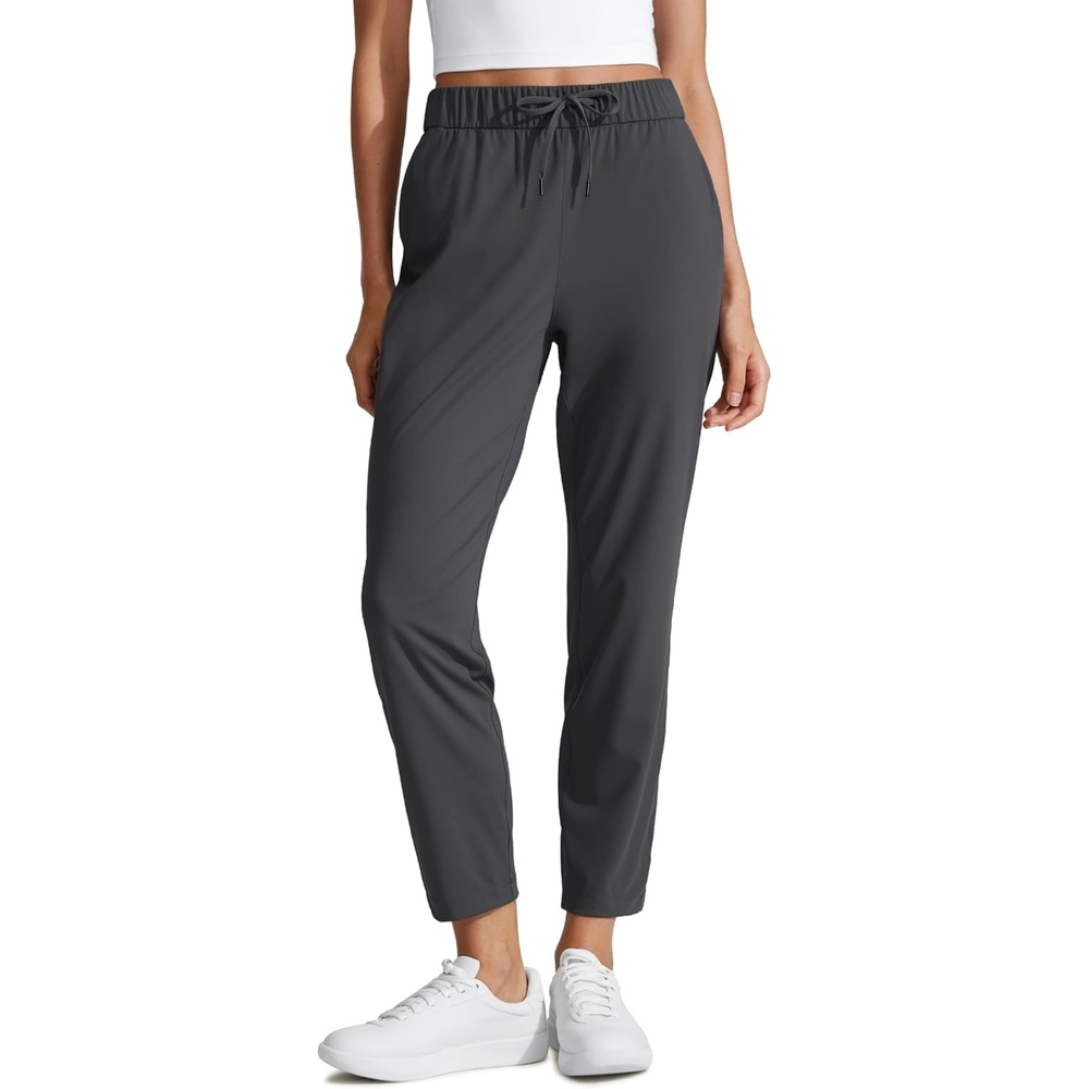 image:imageCRZ YOGA 4Way Stretch Ankle Golf Pants for Women 27 Casual Dress Work 78 Sweatpants with PocketsInk Gray