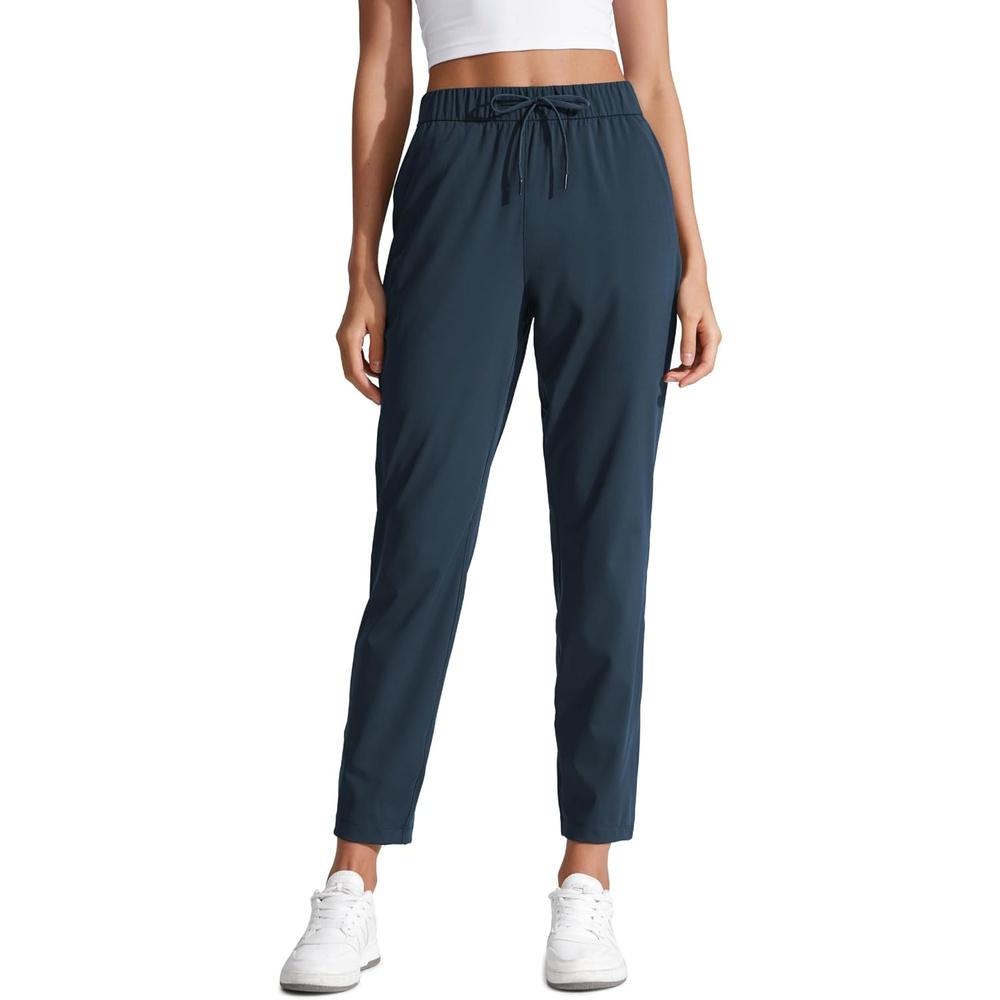 image:imageCRZ YOGA 4Way Stretch Ankle Golf Pants for Women 27 Casual Dress Work 78 Sweatpants with PocketsTrue Navy
