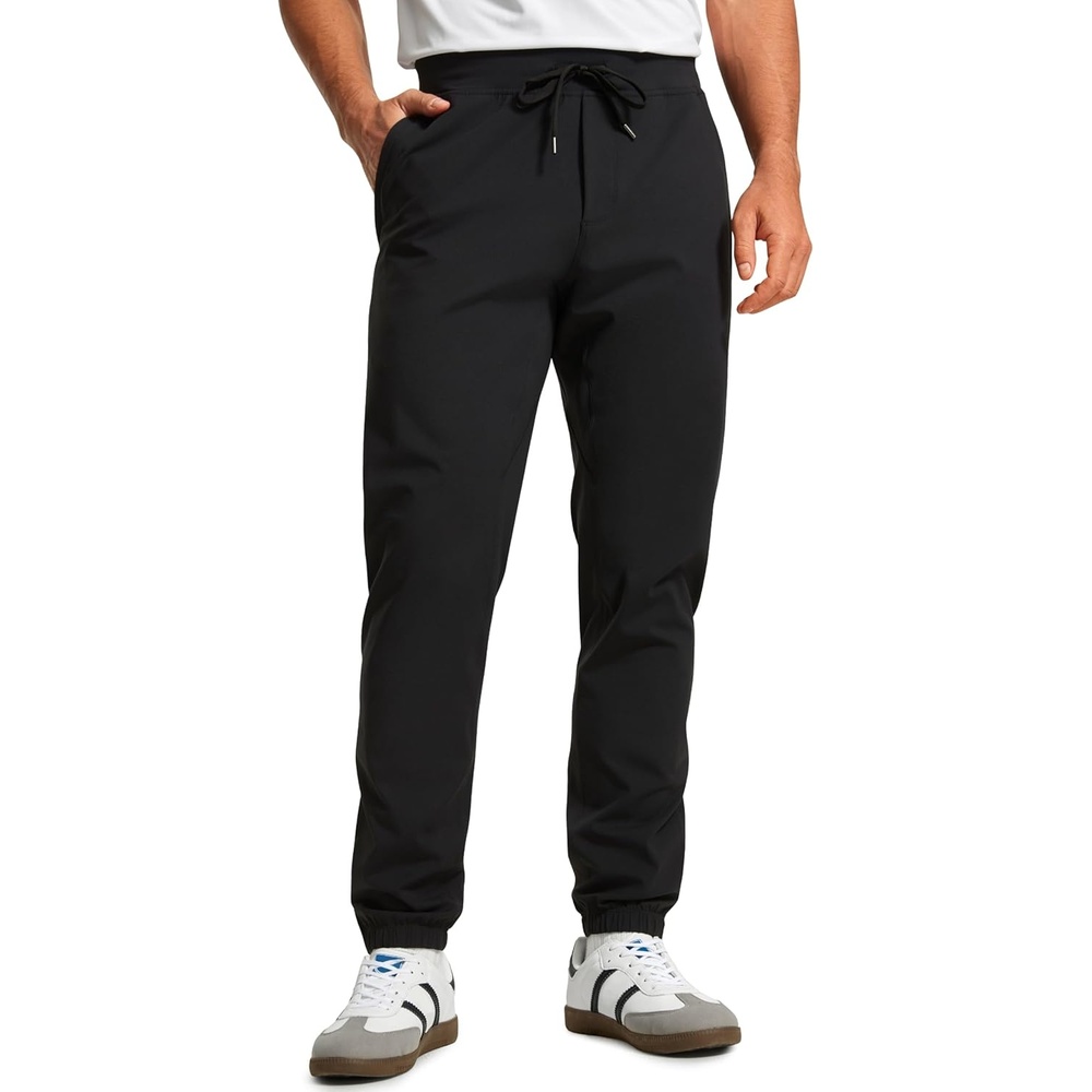 image:imageCRZ YOGA 4Way Stretch Athletic Joggers for Men 3032 Track Golf Gym Workout Hiking Pants with PocketsBlack
