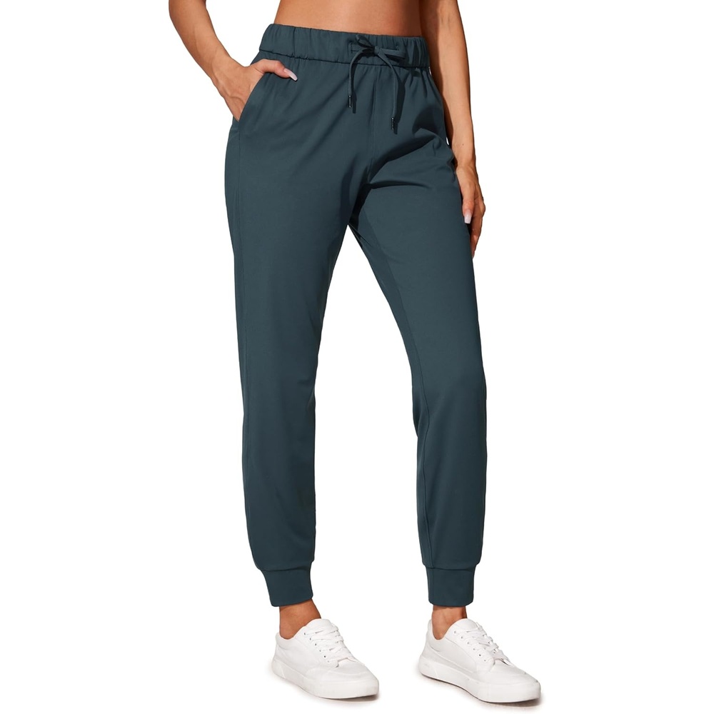 image:imageCRZ YOGA 4Way Stretch Workout Joggers for Women 28 Casual Travel Athletic Pants with PocketsForest Dark Green