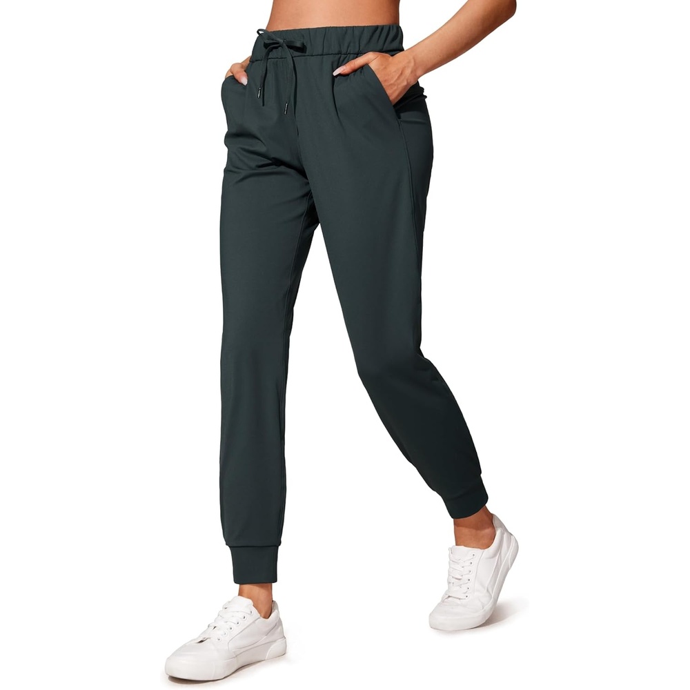 image:imageCRZ YOGA 4Way Stretch Workout Joggers for Women 28 Casual Travel Athletic Pants with PocketsMelanite