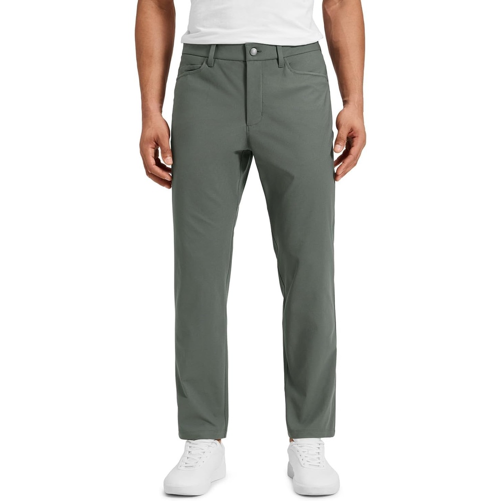 image:imageCRZ YOGA All Day Comfy 5Pocket Golf Pants for Men Quick Dry Lightweight Casual Work Stretch TrousersGrey Sage