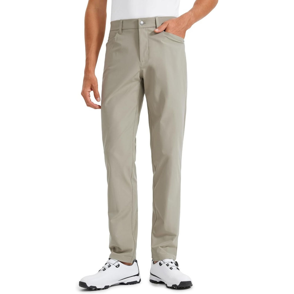image:imageCRZ YOGA All Day Comfy 5Pocket Golf Pants for Men Quick Dry Lightweight Casual Work Stretch TrousersKhali Barley