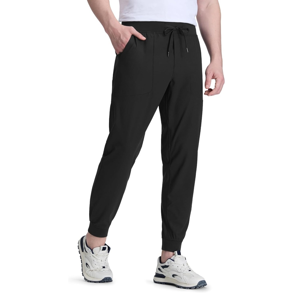 image:imageCRZ YOGA All Day Comfy PullOn Golf Joggers for Men 283032  Quick Dry Lightweight Work Casual Pants with PocketsBlack
