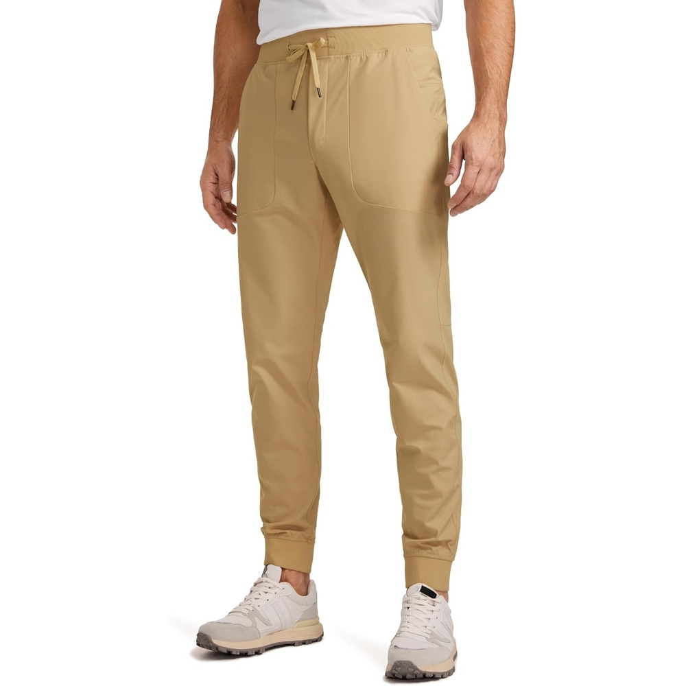 image:imageCRZ YOGA All Day Comfy PullOn Golf Joggers for Men 283032  Quick Dry Lightweight Work Casual Pants with PocketsKhaki Sand