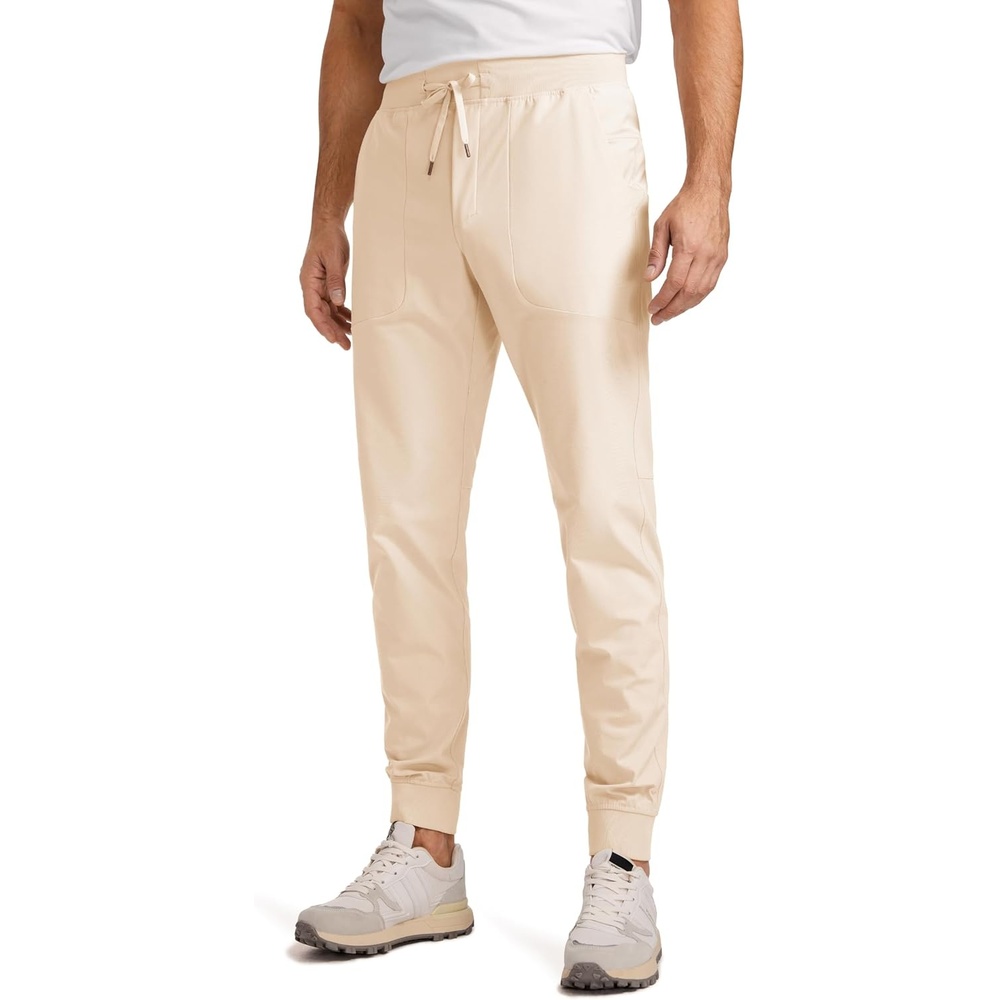image:imageCRZ YOGA All Day Comfy PullOn Golf Joggers for Men 283032  Quick Dry Lightweight Work Casual Pants with PocketsRaw Linen