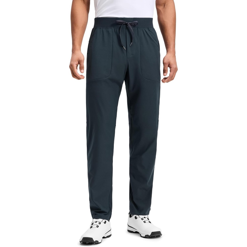 image:imageCRZ YOGA All Day Comfy PullOn Golf Pants for Men 31 Quick Dry Lightweight Work Casual Pants with PocketsTrue Navy