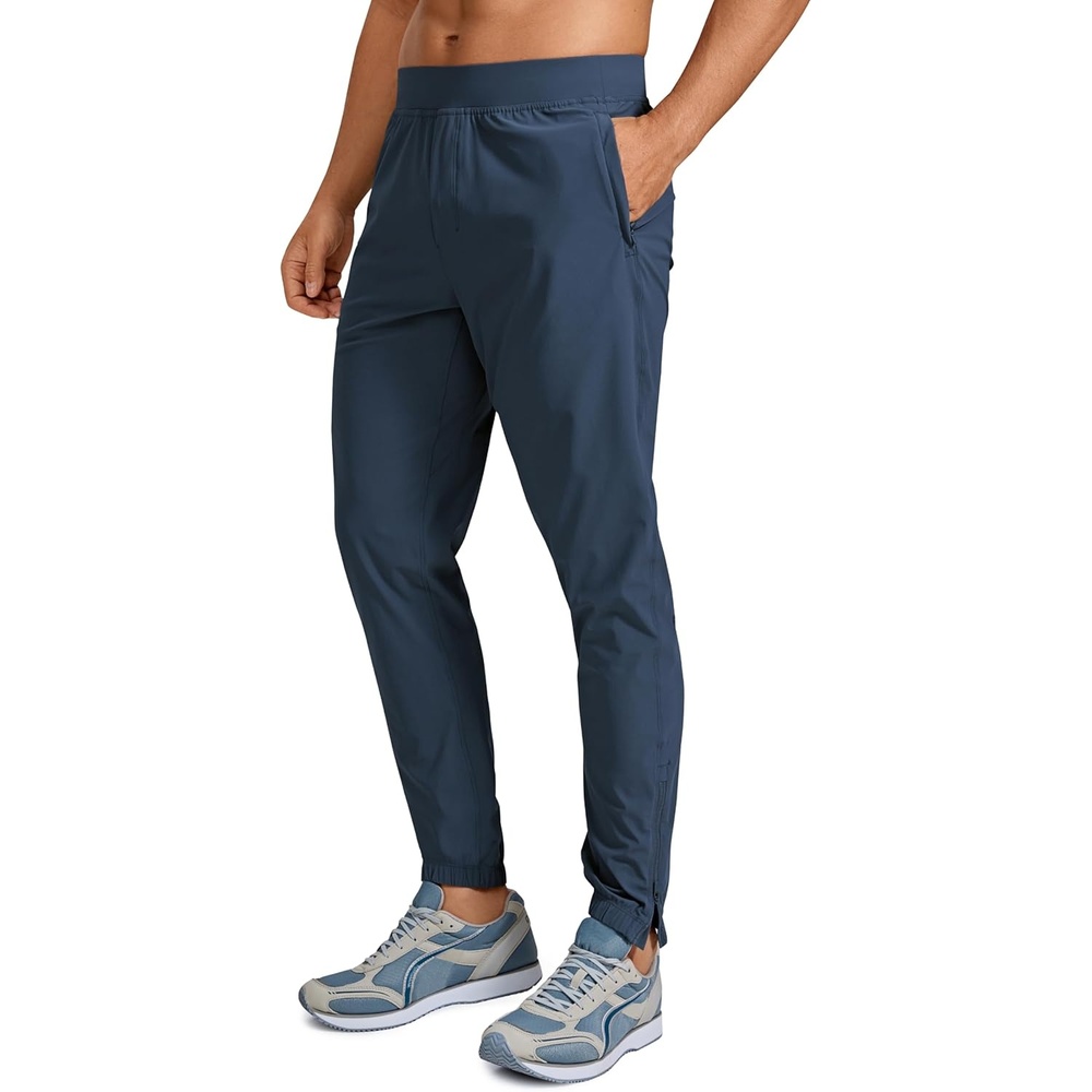 image:imageCRZ YOGA Athletic Joggers for Men 29 Lightweight Running Training Pants with Zip Pockets and Ankle ZippersElectric Blue