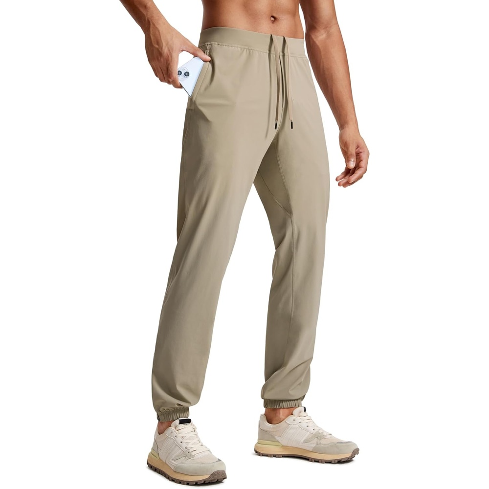image:imageCRZ YOGA Athletic Joggers for Men 31 Lightweight Running Training Pants with Zip Pockets and Ankle ZippersKhali Barley