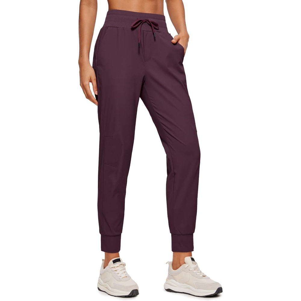 image:imageCRZ YOGA Athletic Joggers for Women 275  Lightweight Travel Outdoor Hiking Pants with PocketsArctic Plum