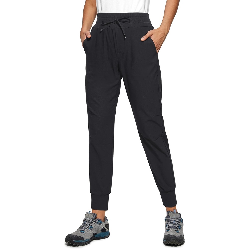 image:imageCRZ YOGA Athletic Joggers for Women 275  Lightweight Travel Outdoor Hiking Pants with PocketsBlack