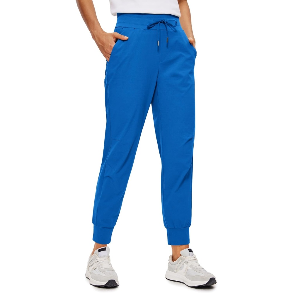 image:imageCRZ YOGA Athletic Joggers for Women 275 Lightweight Travel Outdoor Hiking Pants with PocketsSparkle Blue