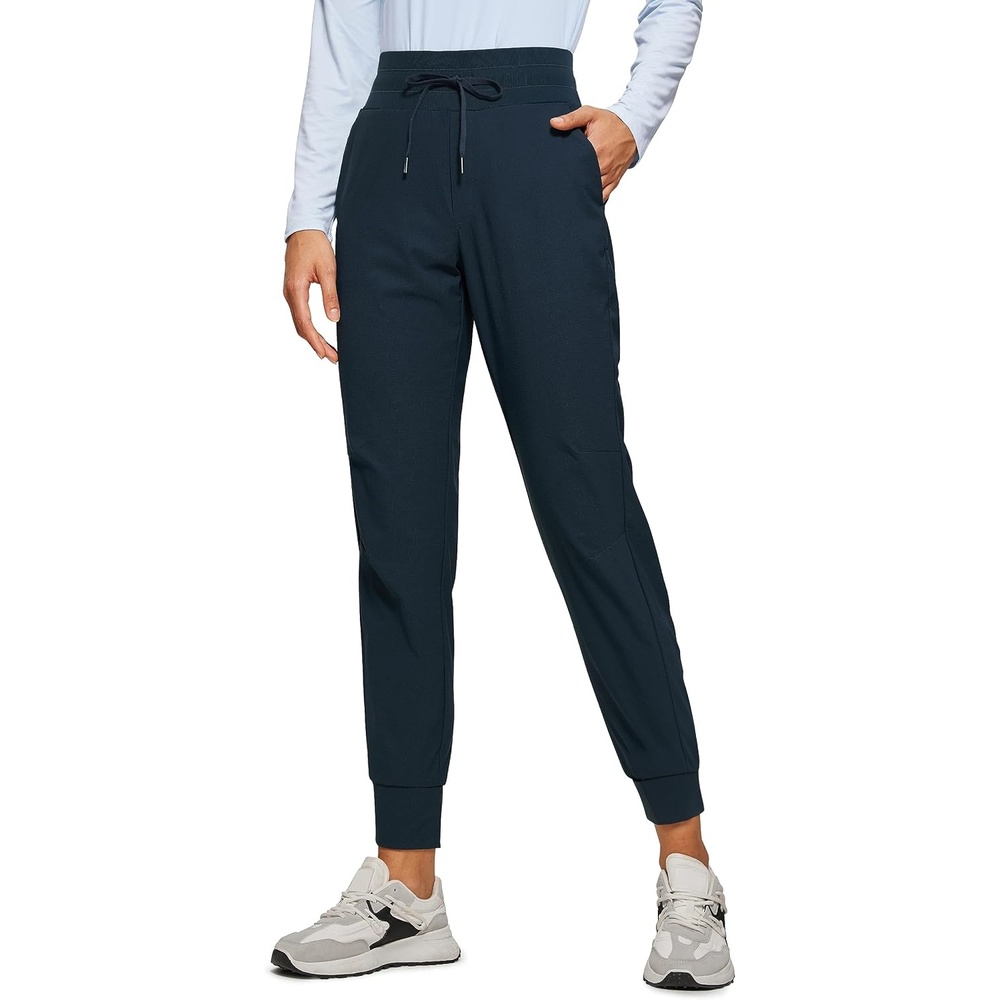image:imageCRZ YOGA Athletic Joggers for Women 275 Lightweight Travel Outdoor Hiking Pants with PocketsTrue Navy