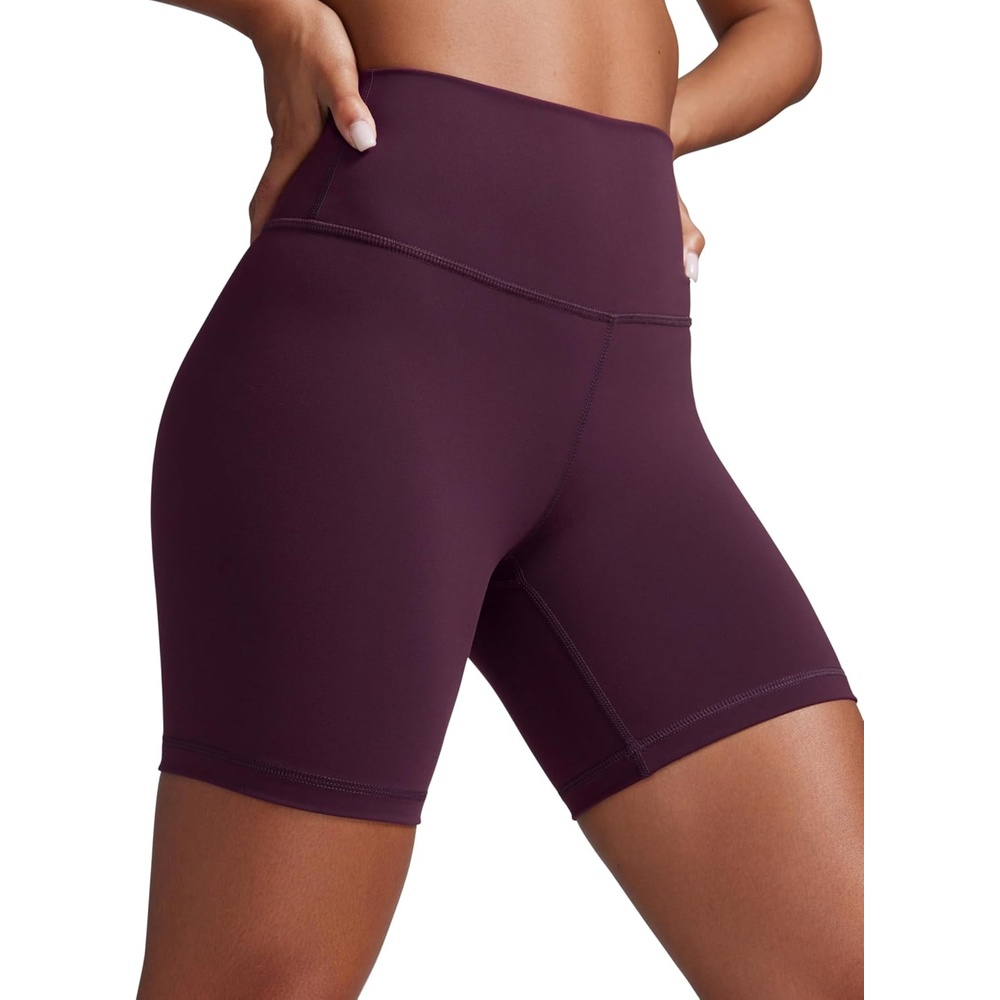 image:imageCRZ YOGA Butterbreeze Athletic Biker Shorts 6 High Waisted Workout Gym Volleyball Running Yoga Tummy Control WomensDeep Purple