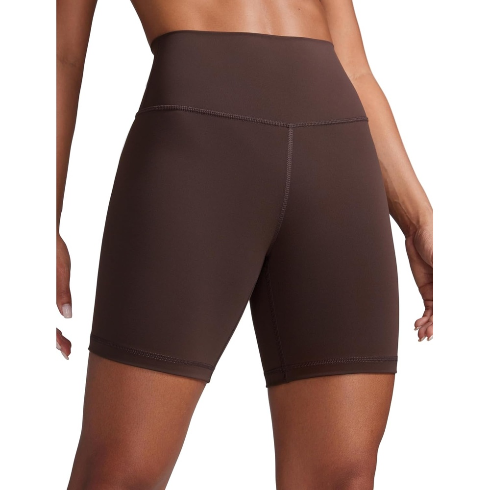 image:imageCRZ YOGA Butterbreeze Athletic Biker Shorts 6 High Waisted Workout Gym Volleyball Running Yoga Tummy Control WomensHot Fudge Brown