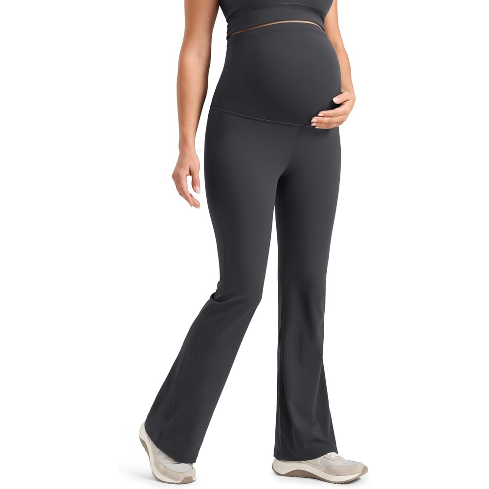 image:imageCRZ YOGA Butterlift Maternity Flare Leggings 31 Workout Yoga Lounge Bootcut Pregnancy Womens Pants Over The BellyMysterious Grey