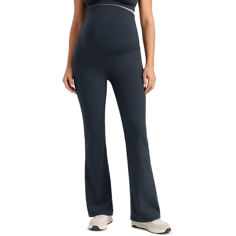 image:imageCRZ YOGA Butterlift Maternity Flare Leggings 31 Workout Yoga Lounge Bootcut Pregnancy Womens Pants Over The BellyTrue Navy