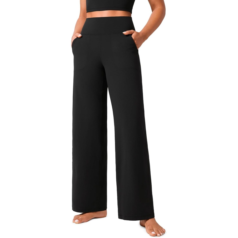 image:imageCRZ YOGA Butterlift Wide Leg Pants Pockets 293133  High Waisted Yoga Lounge Buttery Soft Comfy Casual WomensBlack