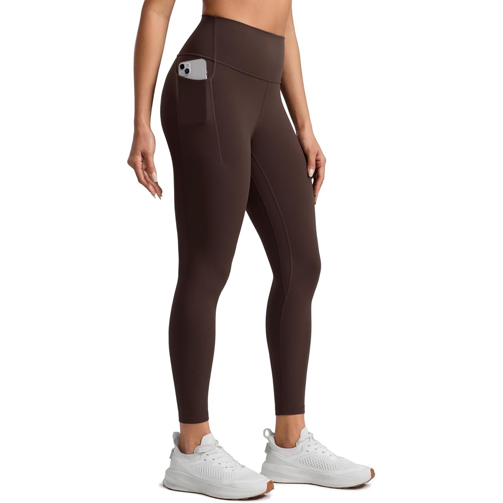 image:imageCRZ YOGA Butterlift Workout Leggings Pockets 25 High Waist Pilates Athletic Gym Womens Yoga Pants Buttery SoftHot Fudge Brown