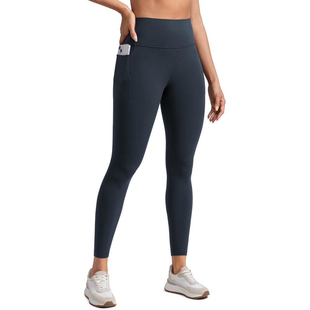 image:imageCRZ YOGA Butterlift Workout Leggings Pockets 25 High Waist Pilates Athletic Gym Womens Yoga Pants Buttery SoftTrue Navy