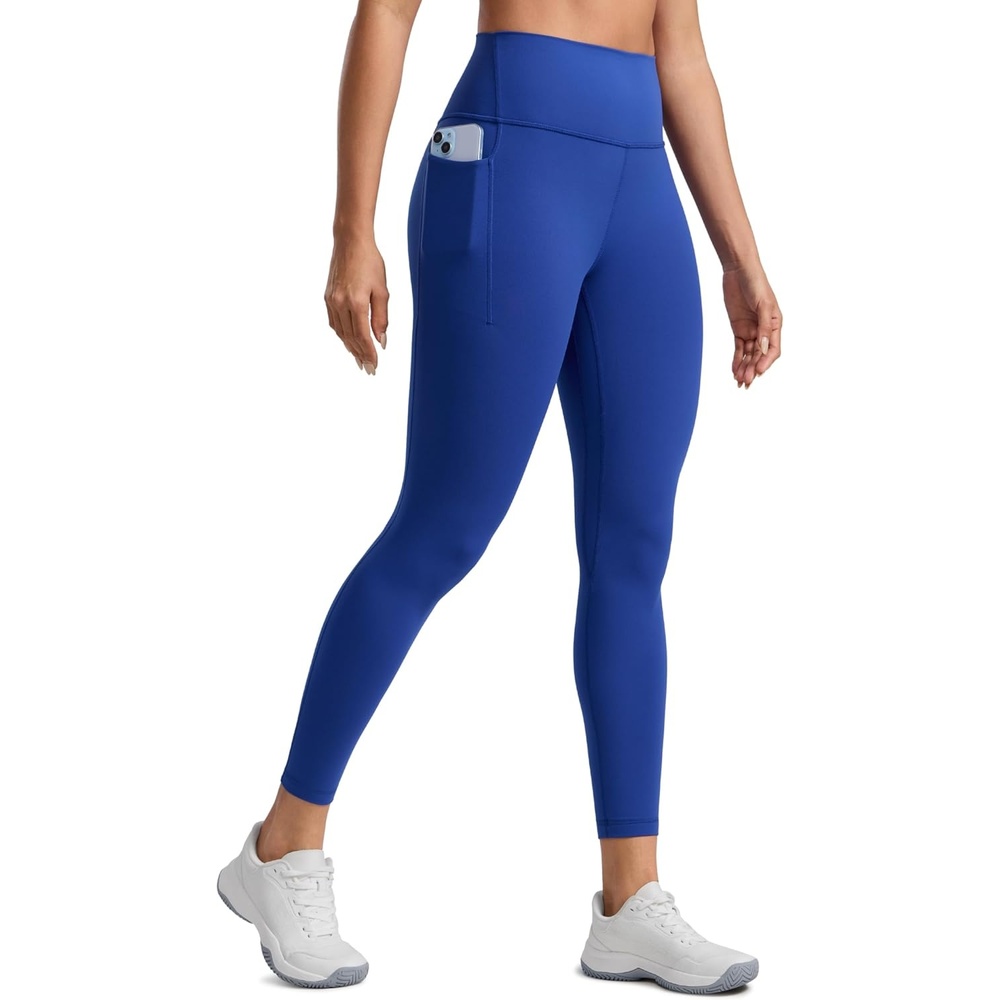 image:imageCRZ YOGA Butterlift Workout Leggings Pockets 25 High Waist Pilates Athletic Gym Womens Yoga Pants Buttery SoftWaves Blue