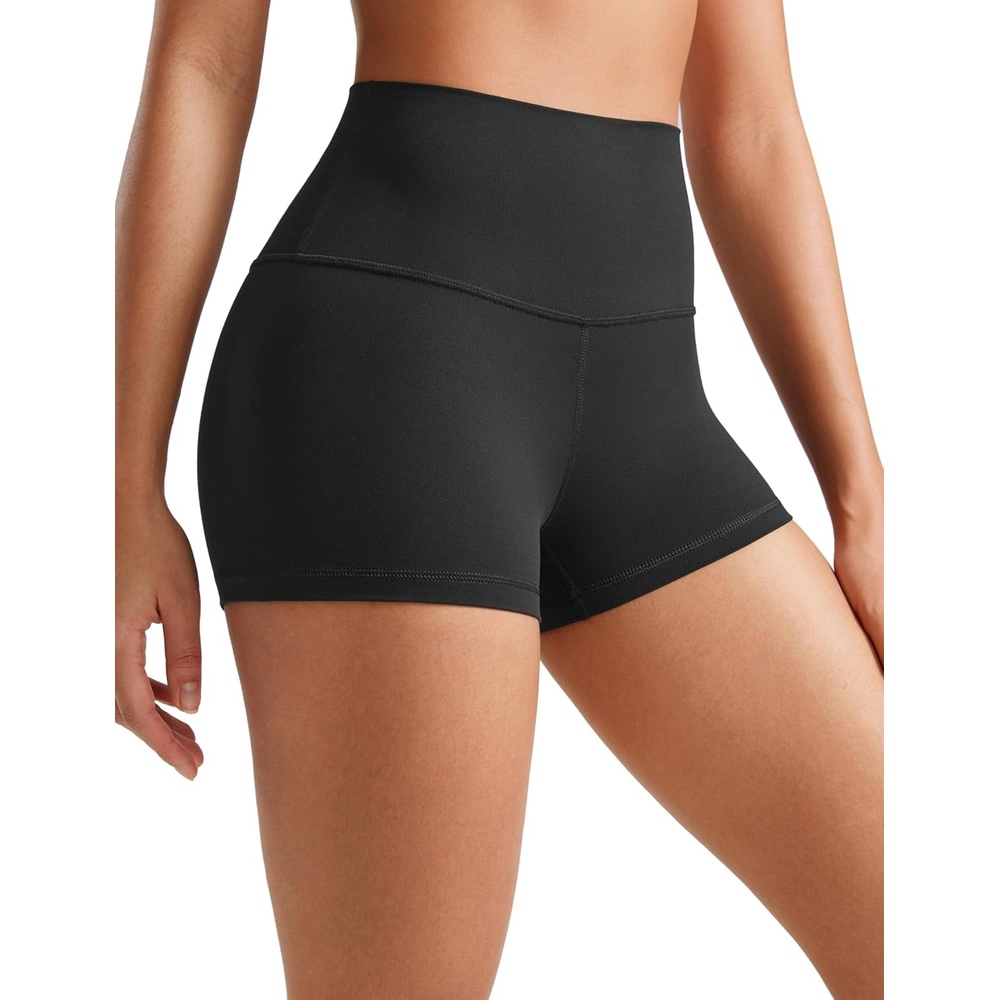 image:imageCRZ YOGA Butterluxe Biker Shorts 25 High Waisted Yoga Workout Spandex Womens Running Volleyball BootyBlack