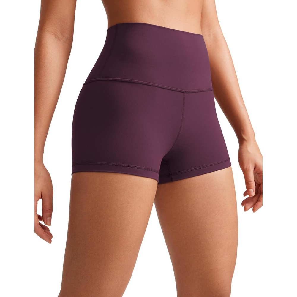 image:imageCRZ YOGA Butterluxe Biker Shorts 25 High Waisted Yoga Workout Spandex Womens Running Volleyball BootyDeep Purple