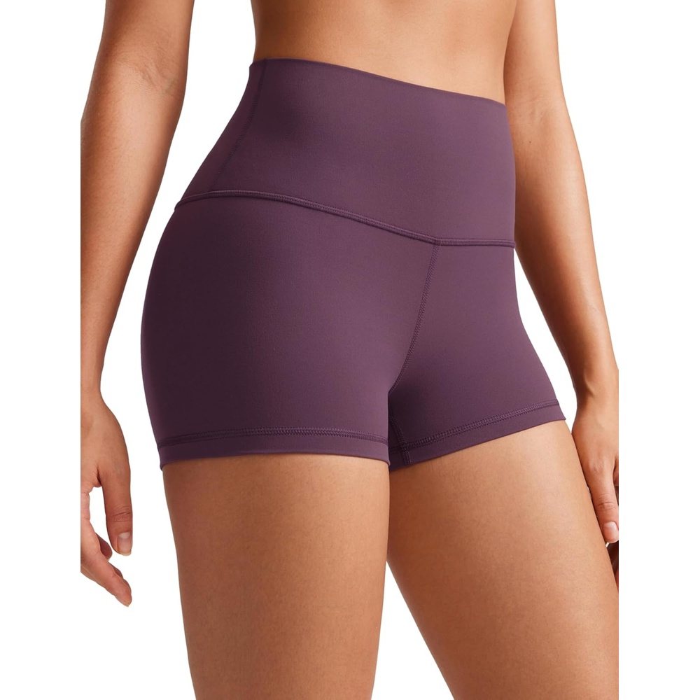 image:imageCRZ YOGA Butterluxe Biker Shorts 25 High Waisted Yoga Workout Spandex Womens Running Volleyball BootyGrape Thistle Purple