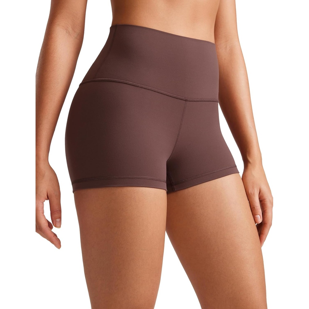 image:imageCRZ YOGA Butterluxe Biker Shorts 25 High Waisted Yoga Workout Spandex Womens Running Volleyball BootyTaupe