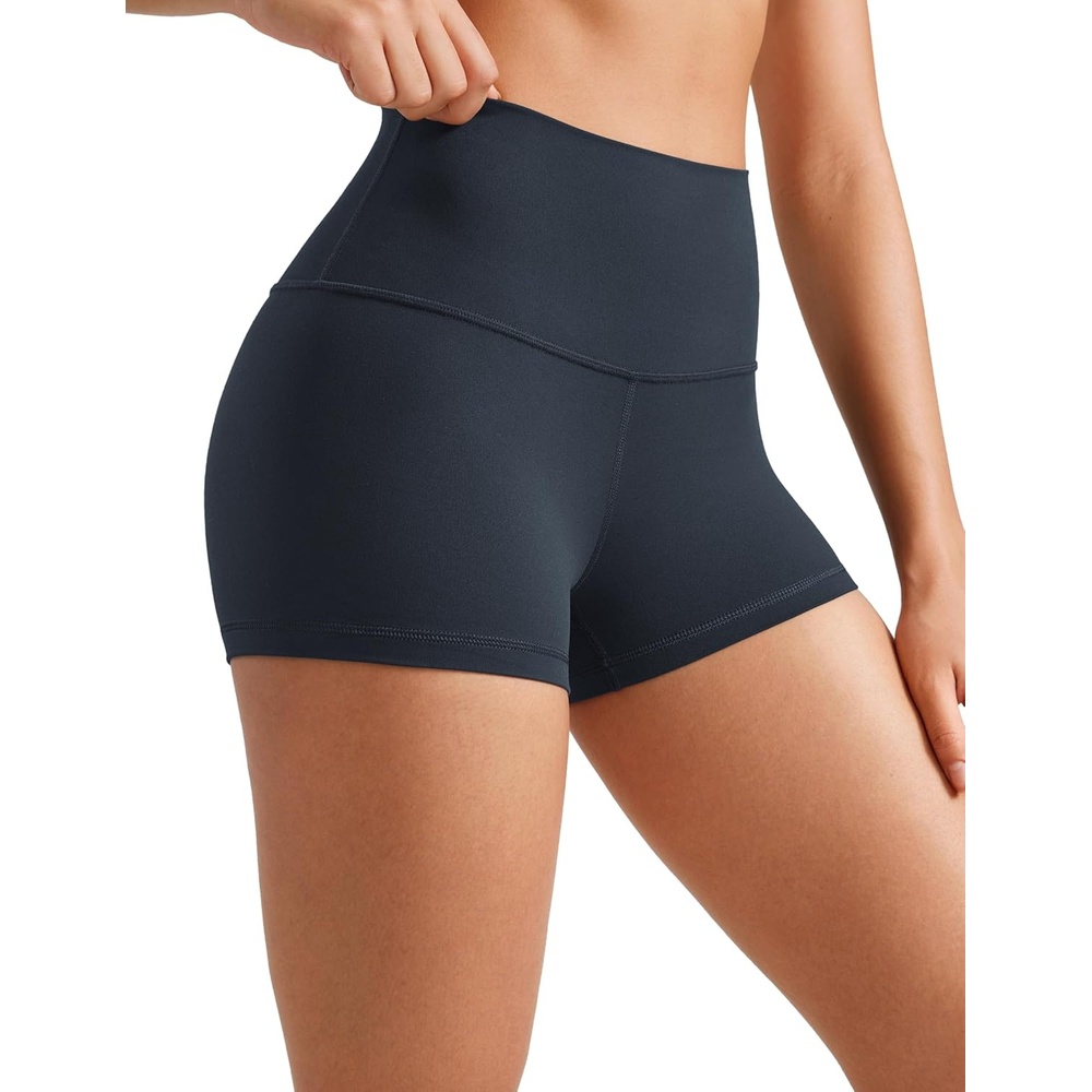 image:imageCRZ YOGA Butterluxe Biker Shorts 25 High Waisted Yoga Workout Spandex Womens Running Volleyball BootyTrue Navy