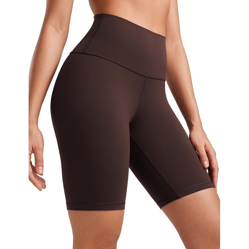 image:imageCRZ YOGA Butterluxe Biker Shorts 8 High Waisted Gym Workout Running Volleyball Spandex Yoga WomensHot Fudge Brown