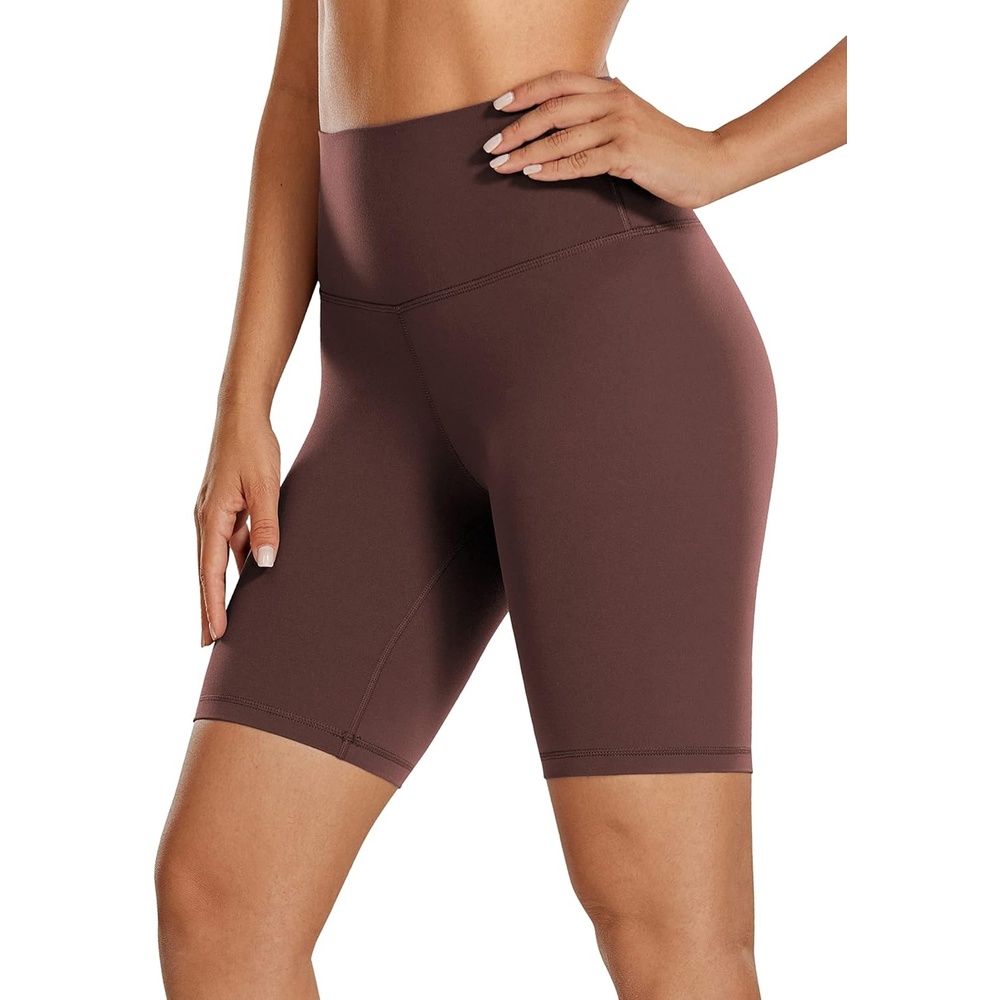 image:imageCRZ YOGA Butterluxe Biker Shorts 8 High Waisted Gym Workout Running Volleyball Spandex Yoga WomensTaupe