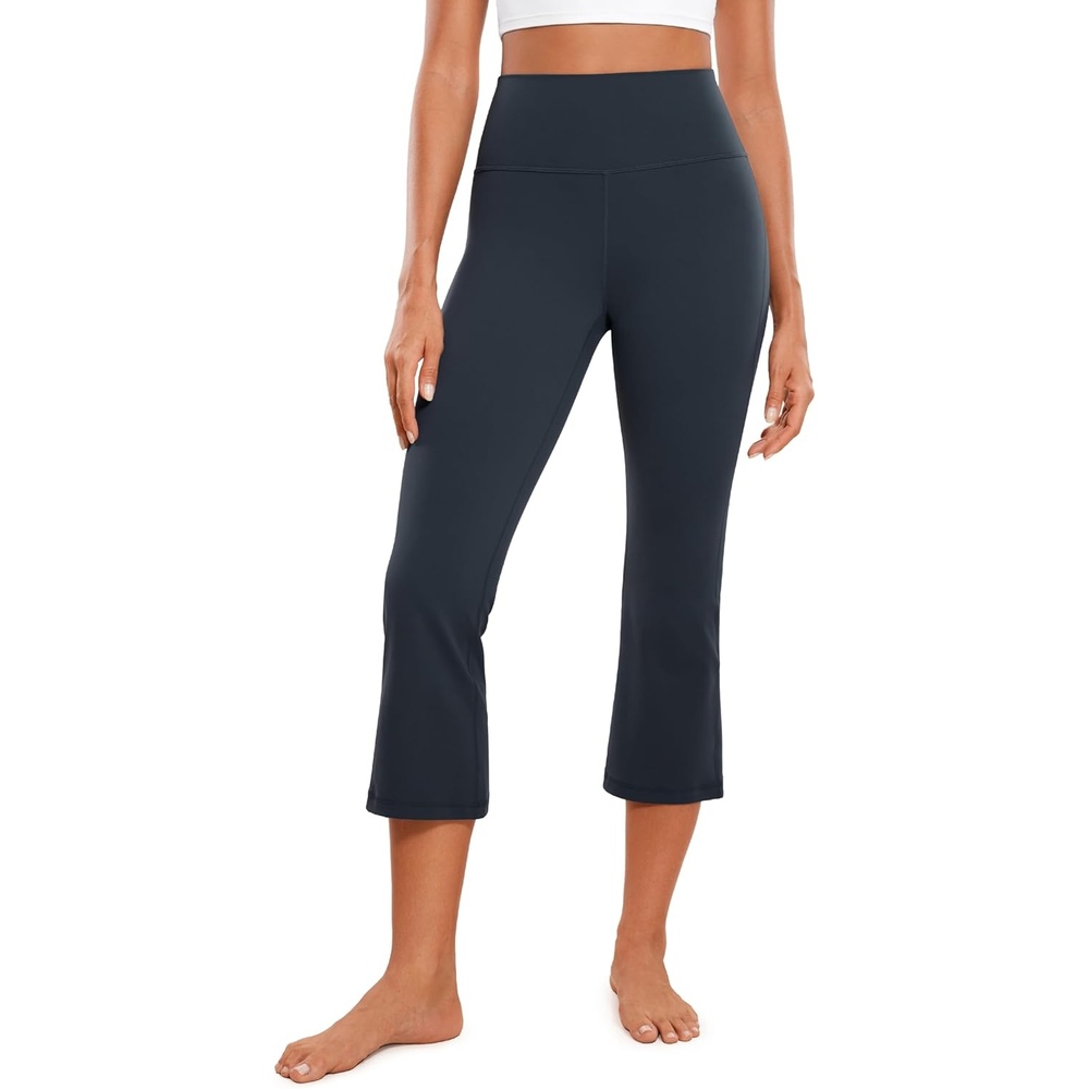 image:imageCRZ YOGA Butterluxe Capris Flare Leggings 23 Bootcut High Waisted Womens Yoga Pants Cropped CasualTrue Navy
