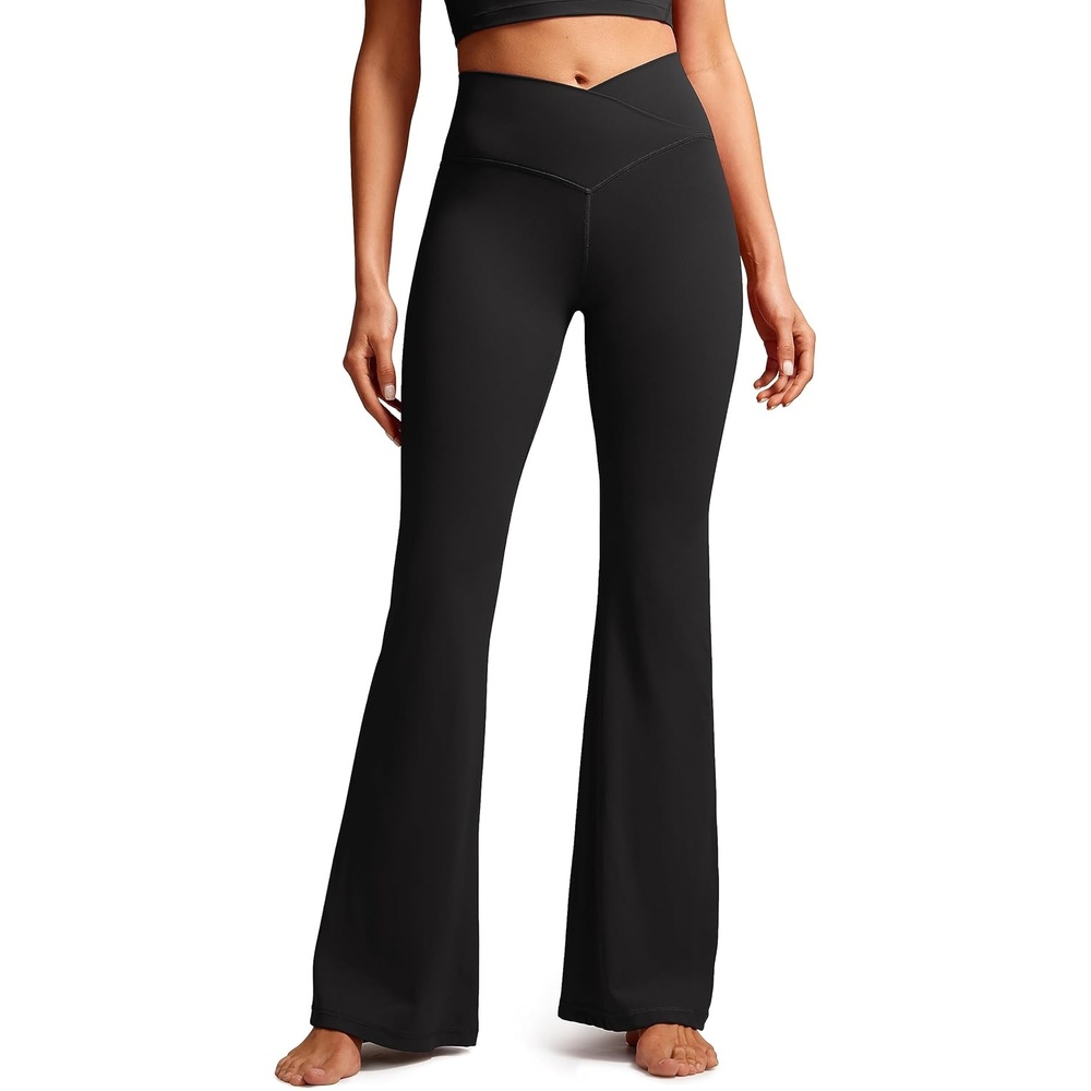 image:imageCRZ YOGA Butterluxe Crossover Flare Leggings 293133 High Waist V Cross Bootcut Bell Bottoms Yoga Pants for WomenBlack
