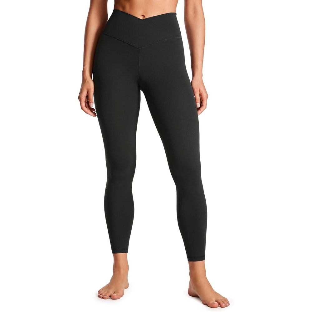 image:imageCRZ YOGA Butterluxe Crossover Waist Leggings 25 V Crossover High Waisted Gym Workout Yoga WomensBlack